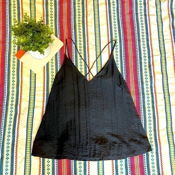 Nwt Wishlist Black Strappy Tank Size S - Picture 1 of 5
